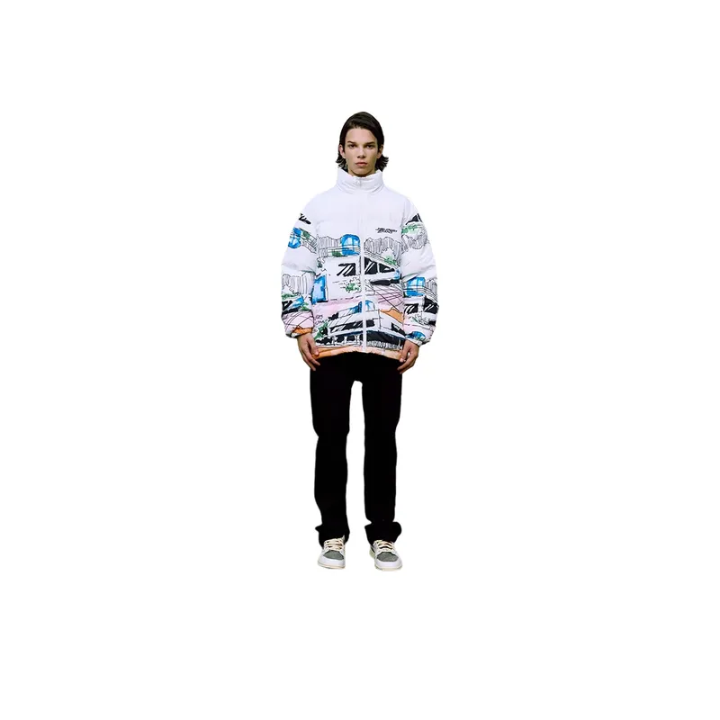 HELIPORT Apron Building Hand painted Cotton padded Loose Thickened Top Warm Jacket-2