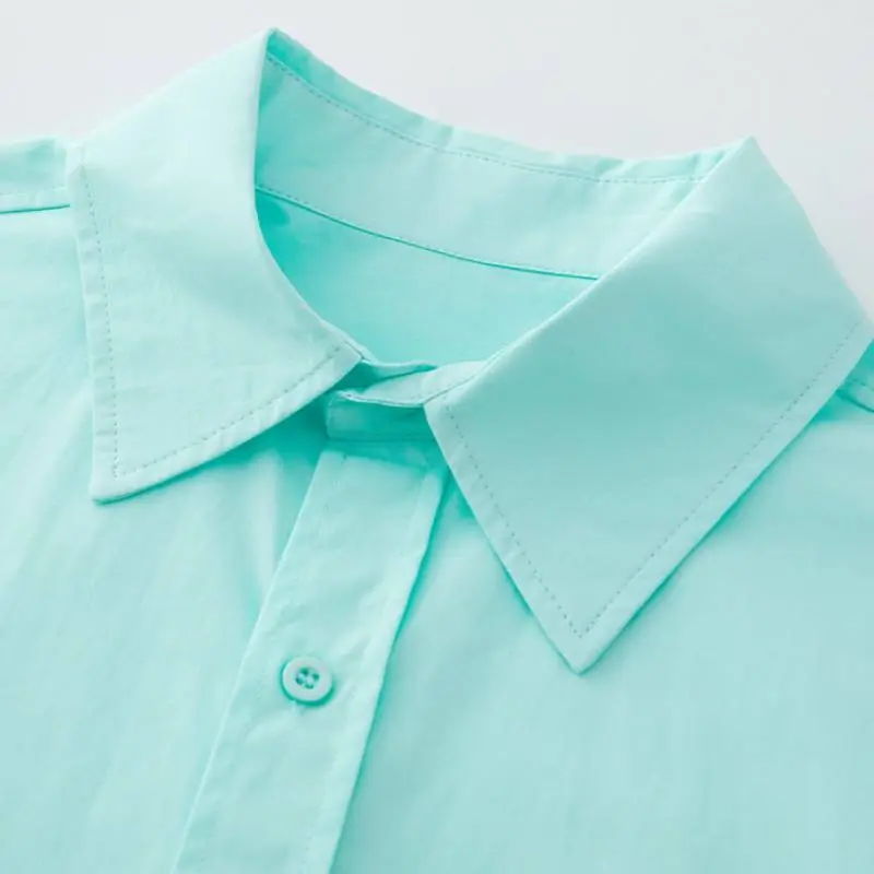 Casual Plain 100% Cotton Shirt-6
