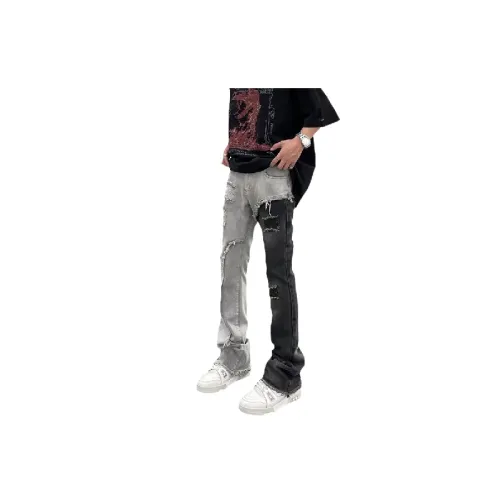 Street Contrast Color Jeans
