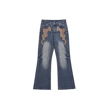 Retro Washed Straight Leg Jeans