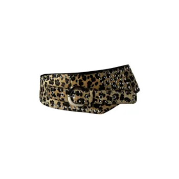 Fashionable Leopard Print Leather Belt