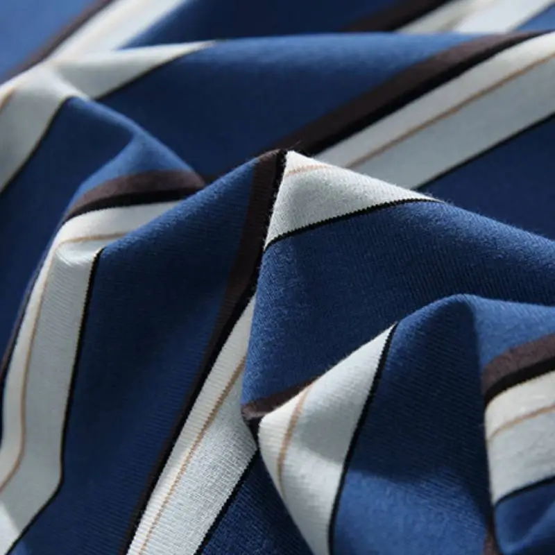 Retro Striped Cotton Blended Fabric T Shirt Unisex-9