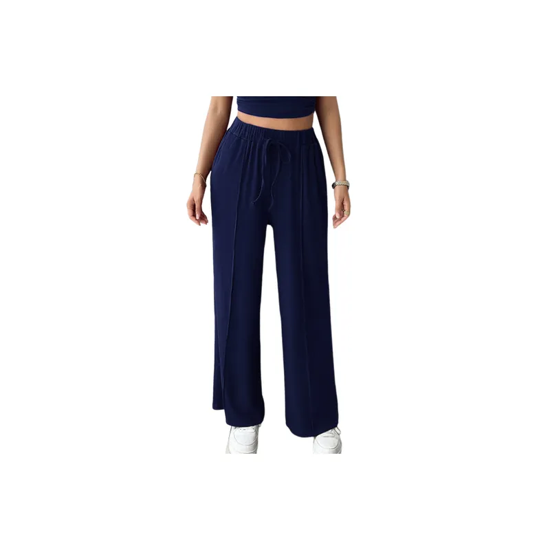 Street Plain Rayon Casual Pants Women-0
