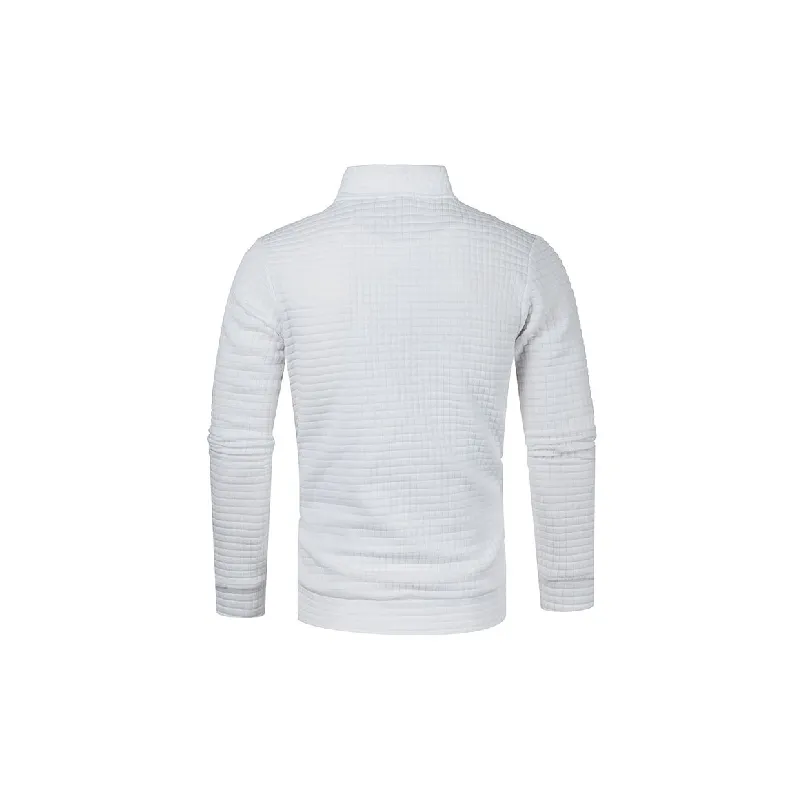 Zipper Casual Blended Synthetic Fabrics Sweatshirt-3