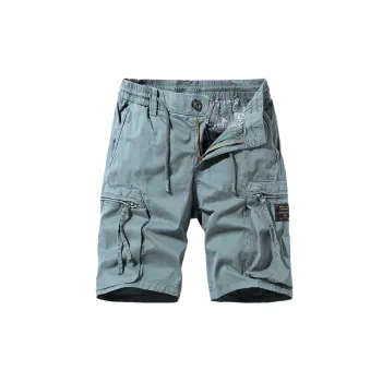 Sporty Loose Cotton Cargo Shorts