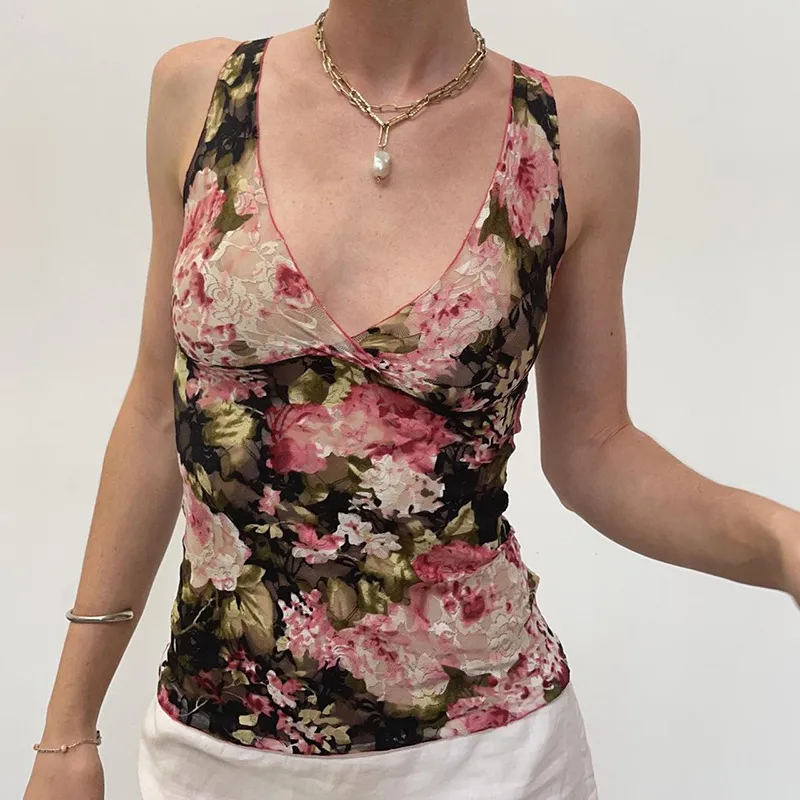 Fashionable Floral Vest Women-2