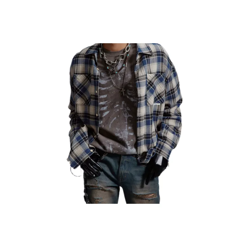 Street Loose Cotton Blended Fabric Shirt-2