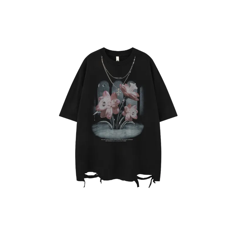 Simple Retro Cotton Blended Fabric T Shirt Unisex-0