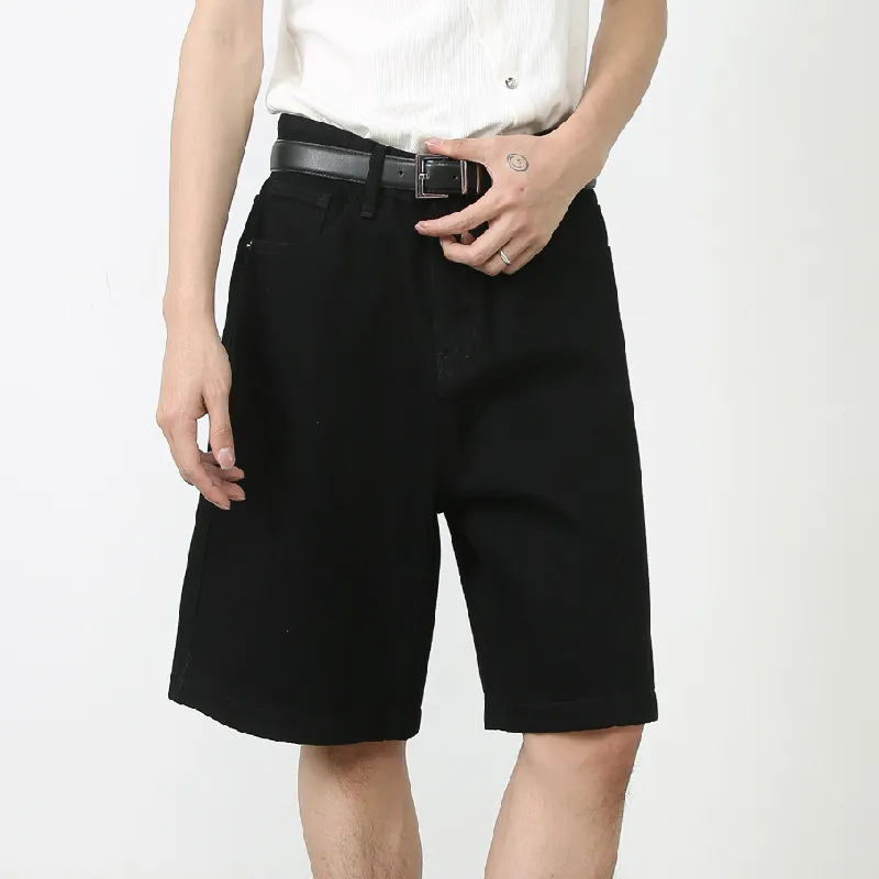 Casual Loose Cotton Blended Fabric Sports Shorts-2