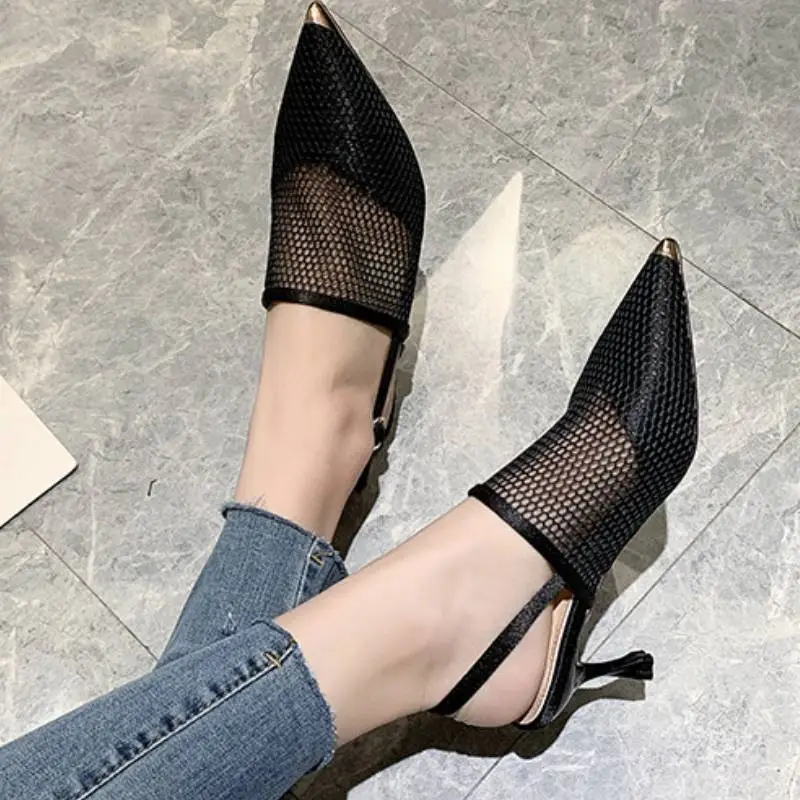 Fashionable Hollow Out Slide Sandals-1