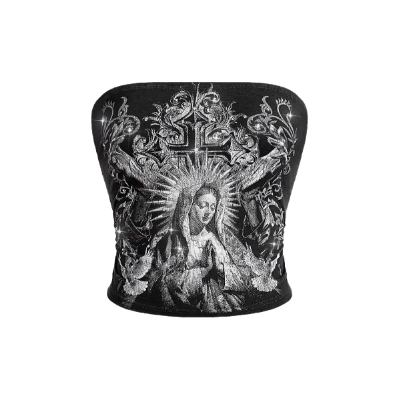 Casual Print Polyester Vest Women-0