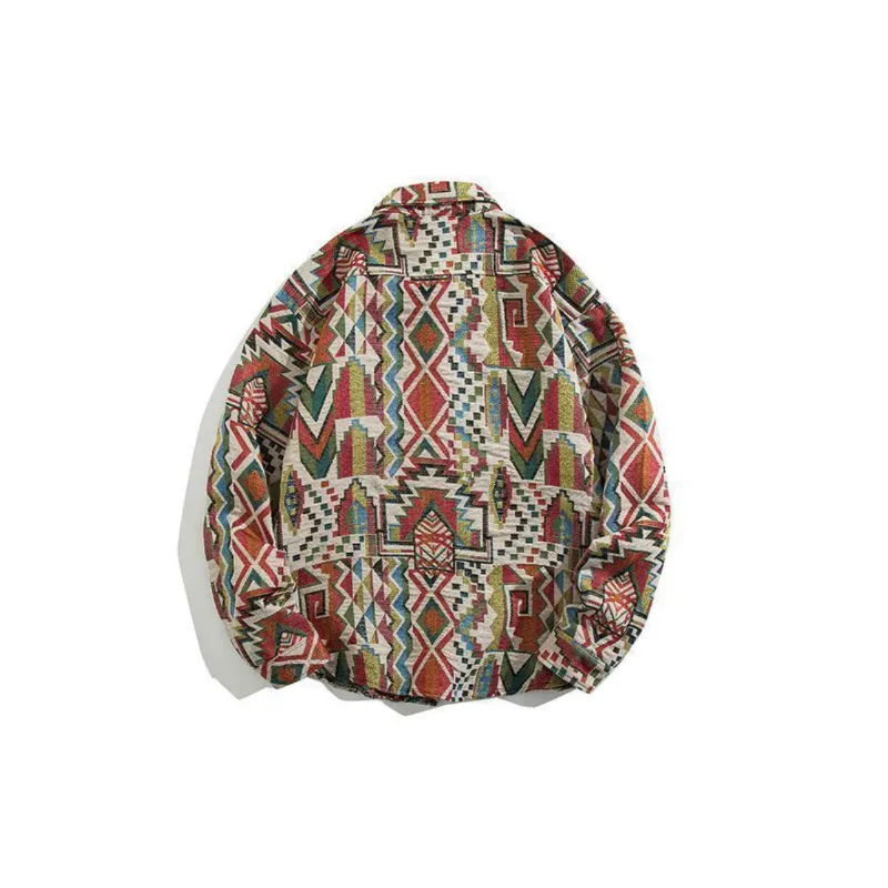 Retro Loose Cotton Blended Fabric Shirt-5