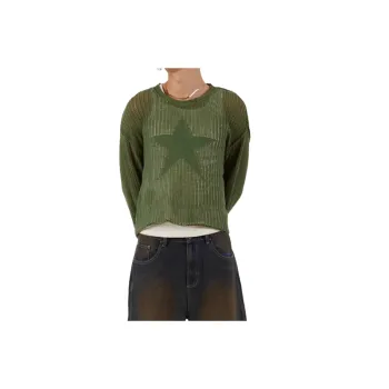 Casual Fashionable Loose Acrylic Fibres Sweater
