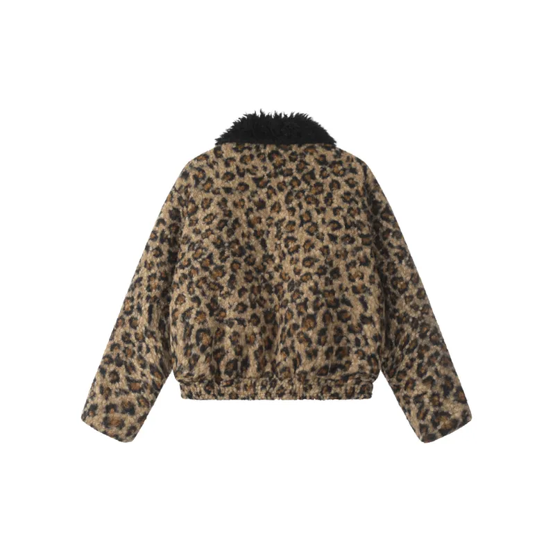 Funky Leopard Print Quilted Jacket-1