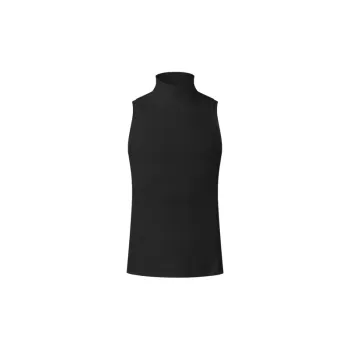 Fashionable Plain Ribbed Fabric Vest
