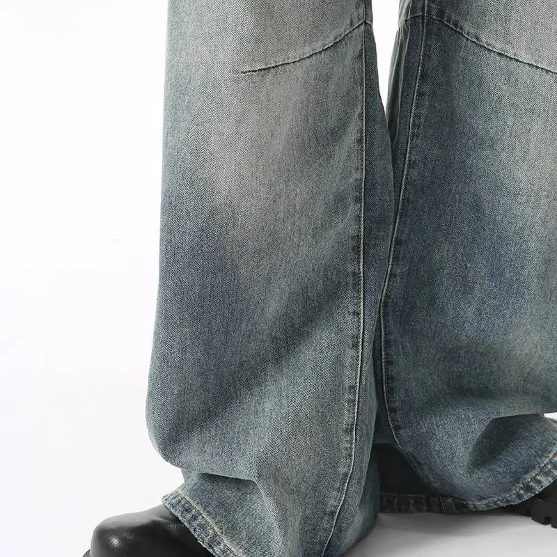 Fashionable Washed Loose Jeans-4