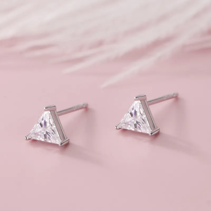 Simple Rhinestone Ear Stud Women-1