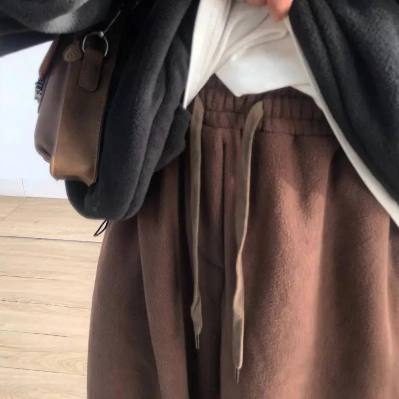 Retro Plain Casual Pants-2
