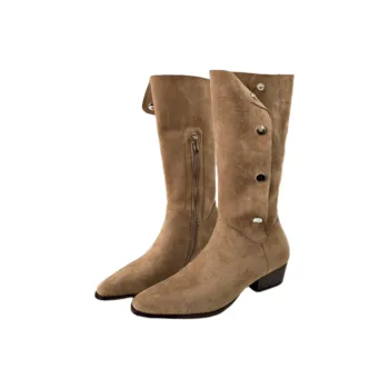 Retro Casual Knee High Boots