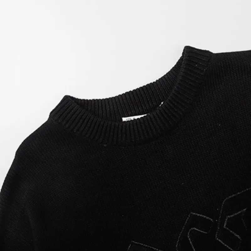 Retro Washed Loose Cotton Sweater-5