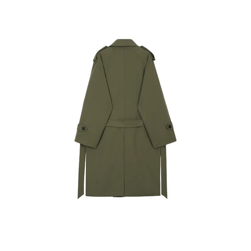 Trench Mid length Over the knee Loose Coat-1