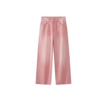 New Seasons Straight Pink Wide Leg Jeans