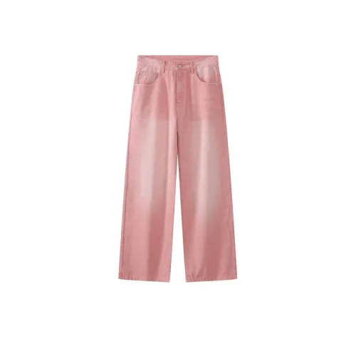 New Seasons Straight Pink Wide Leg Jeans