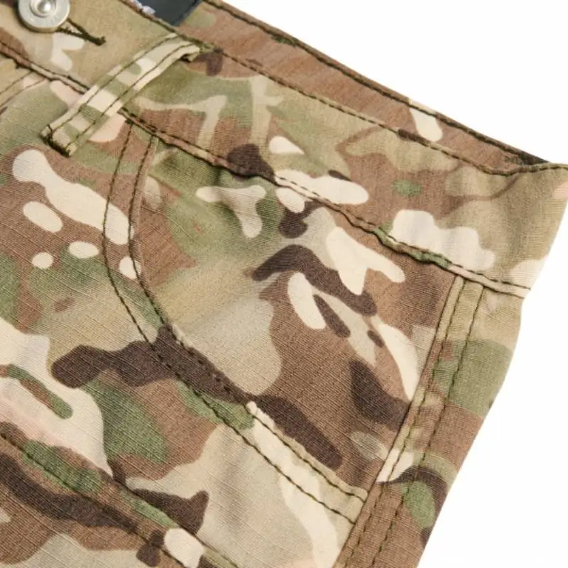 Casual Straight Blended Synthetic Fabrics Cargo Pants-3