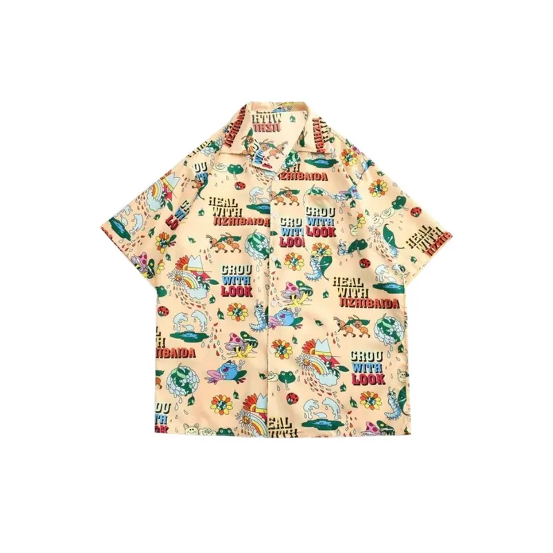 Hong Kong Style Floral Print Shirt-0
