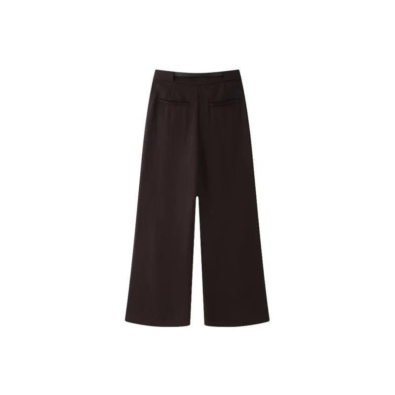 Simple Basics Polyester Casual Pants Women-1