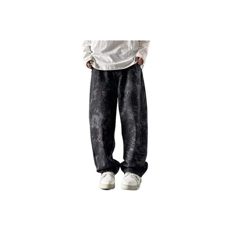 Retro Washed Camouflage Jeans-2