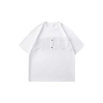 Loose Plain Cotton Blended Fabric T Shirt