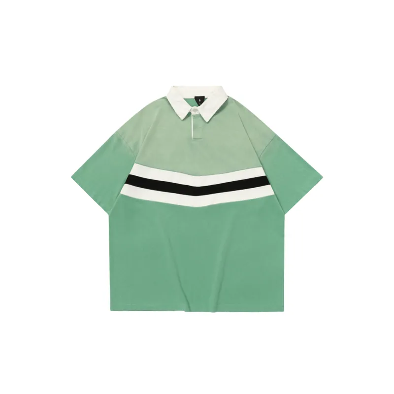 Casual Stripes Gradient Polo T Shirt-0