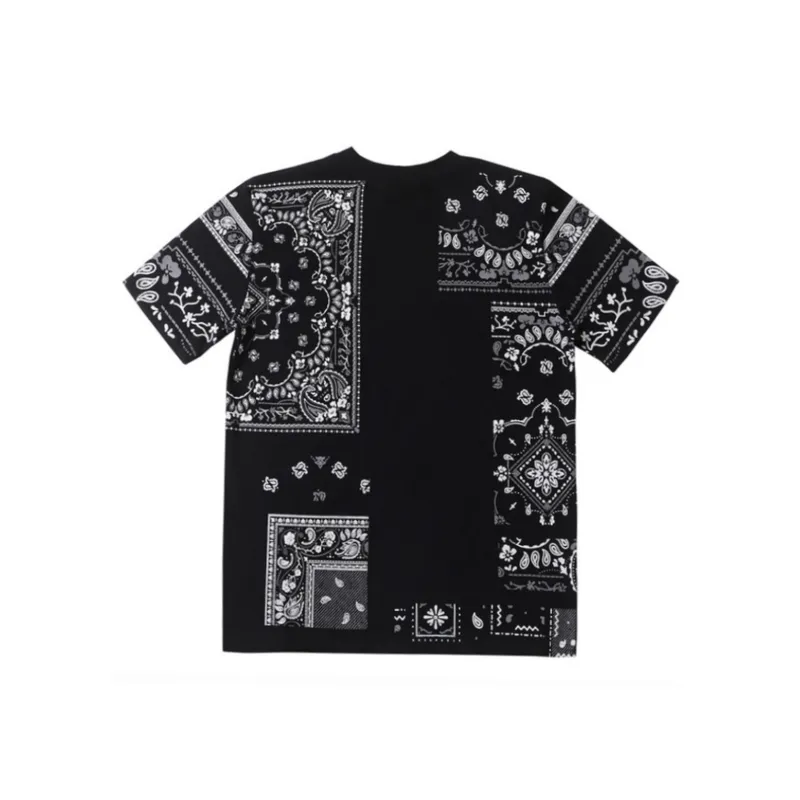 Niche Cashew Flower Printed Half sleeved T shirt-1