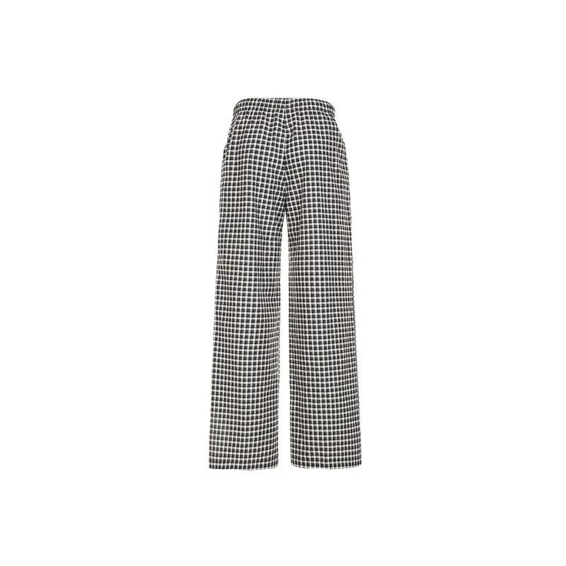 Fashionable Plaid Casual Pants Women-1