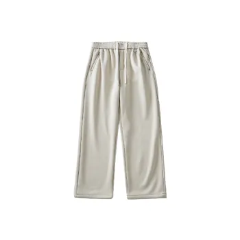 Basics Plain Cotton Blended Fabric Casual Pants