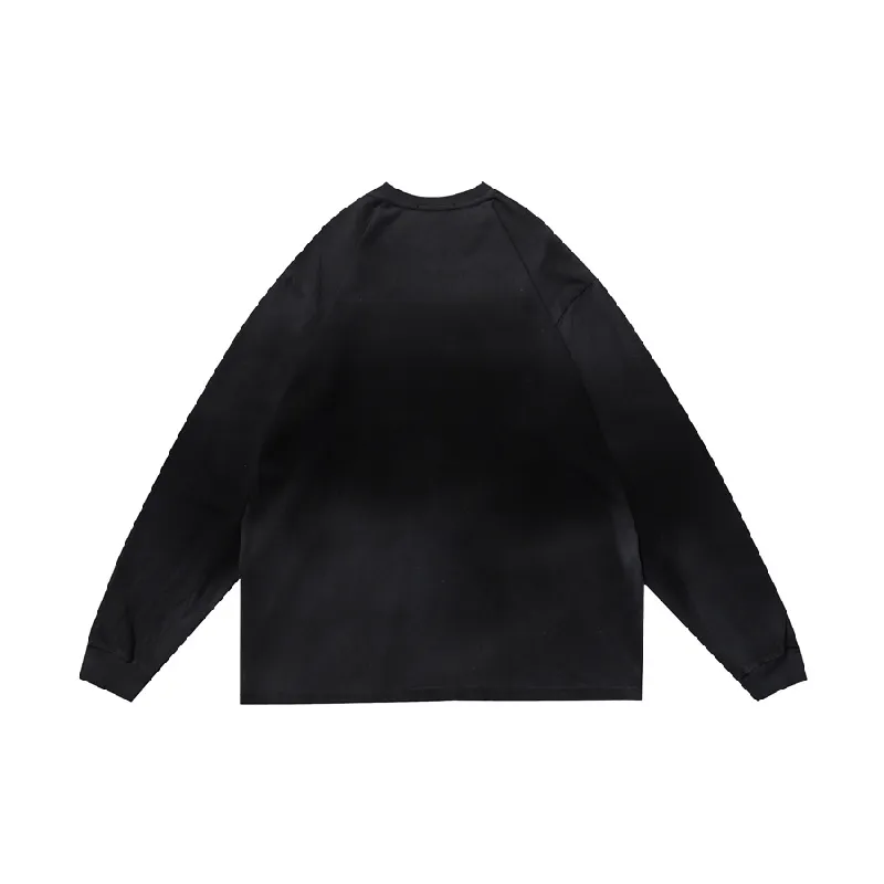 Retro Loose Cotton Blended Fabric T-Shirt-1