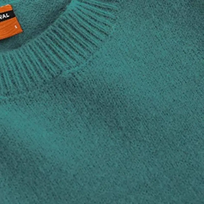 Loose Plain Vinylon Sweater-8
