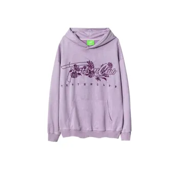 High Street Embroidered Flower Hooded Sweatshirt