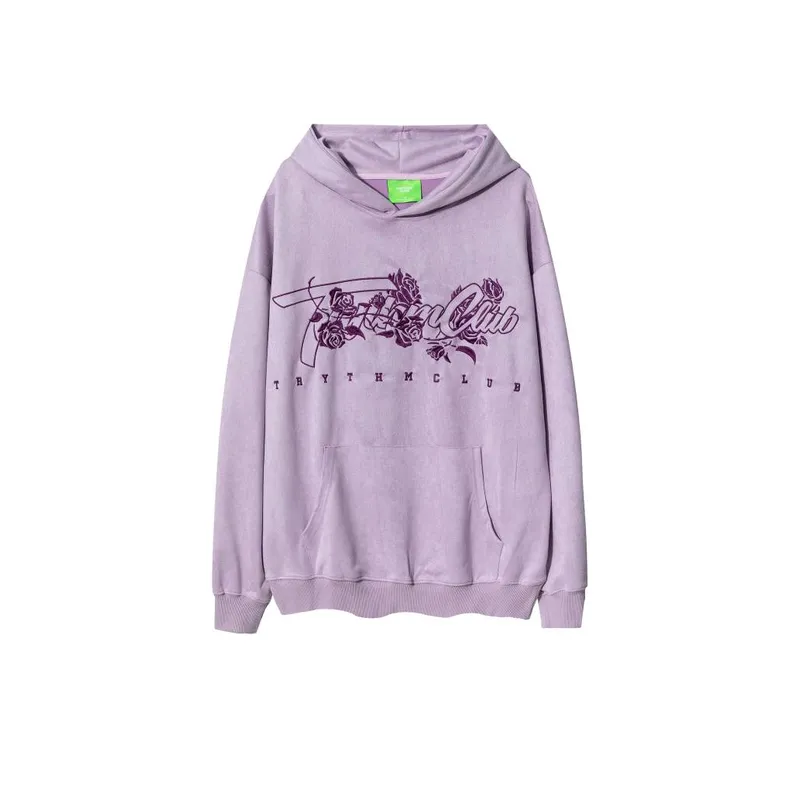 High Street Embroidered Flower Hooded Sweatshirt-1