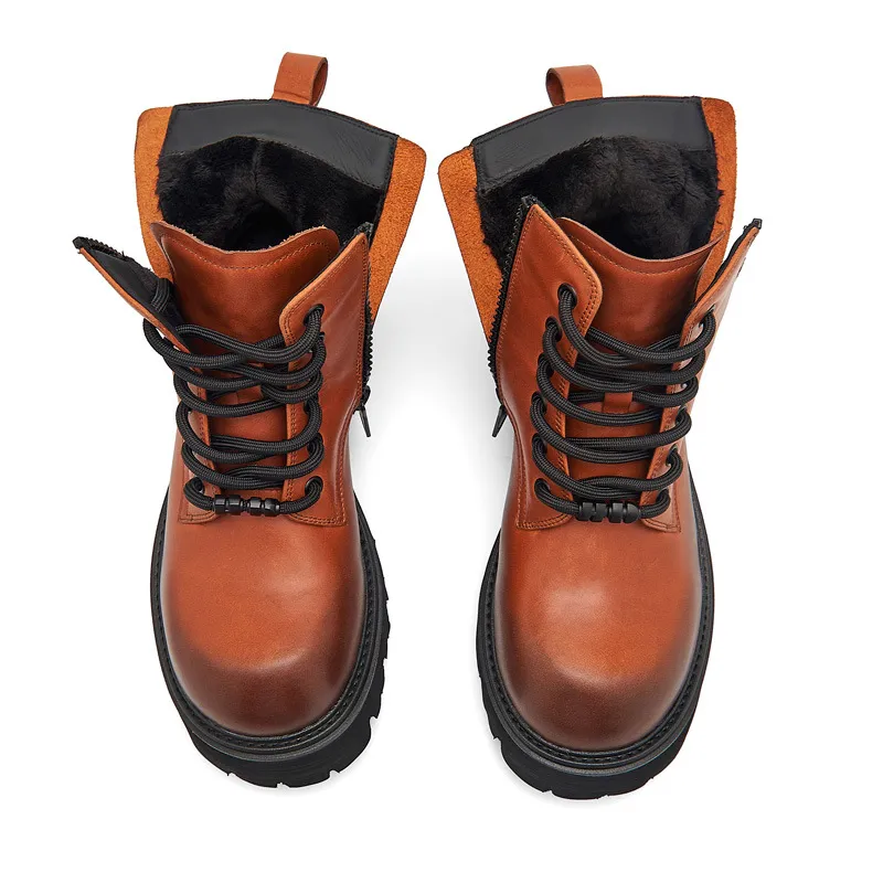 Simple Zipper Martin Boot-4