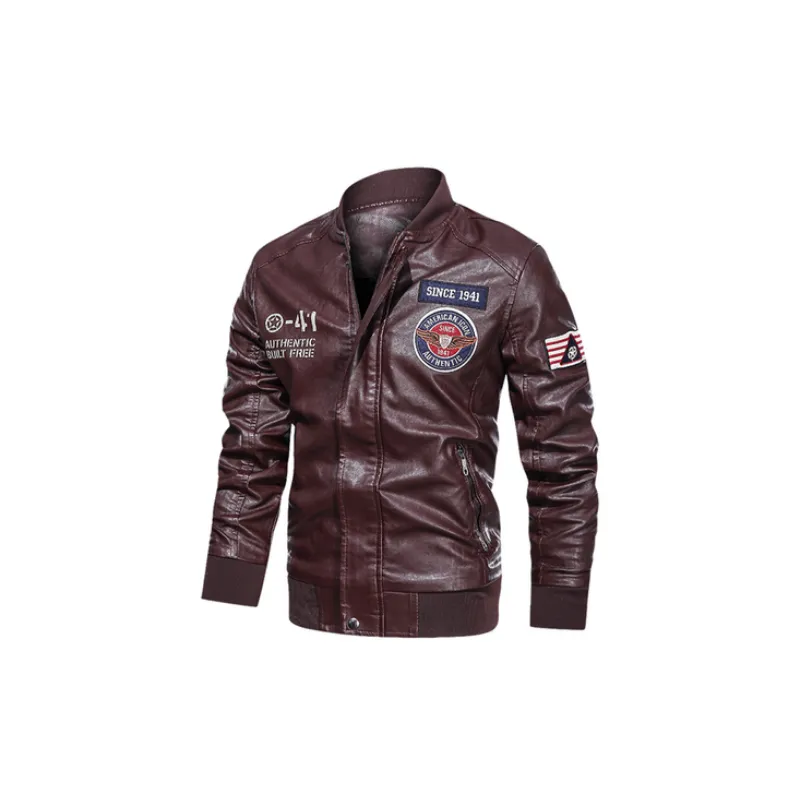Casual Fashionable Leather Jacket-2