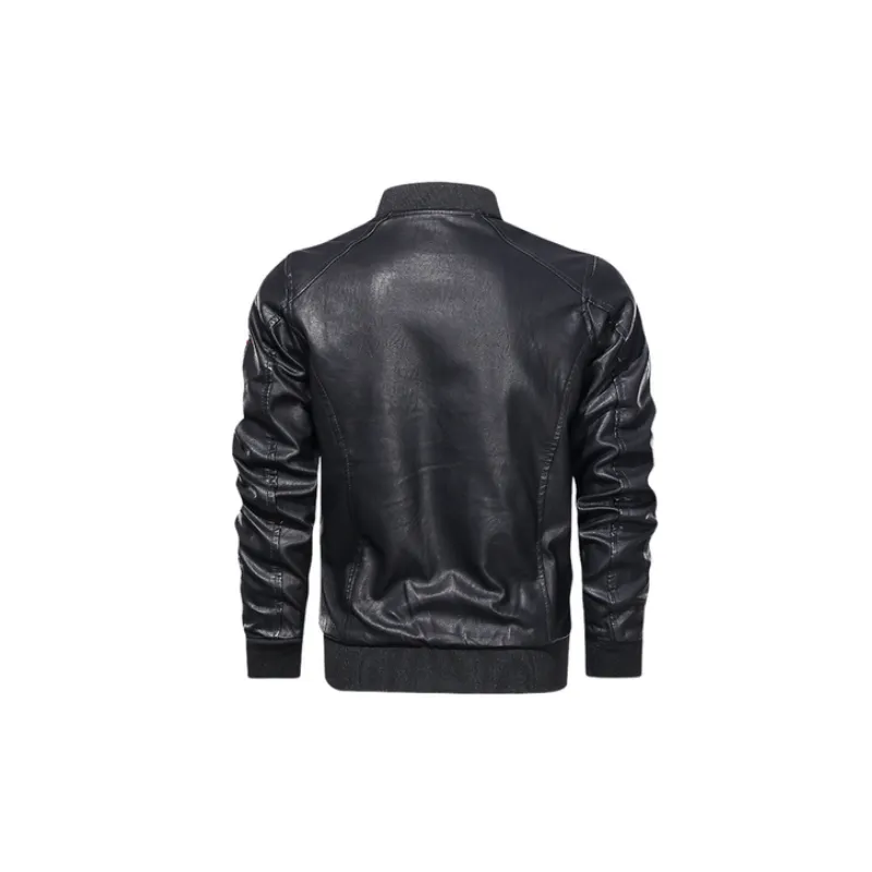 Casual Fashionable Leather Jacket-5