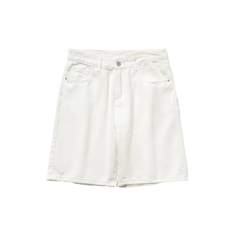 Sporty Loose Denim Shorts-0