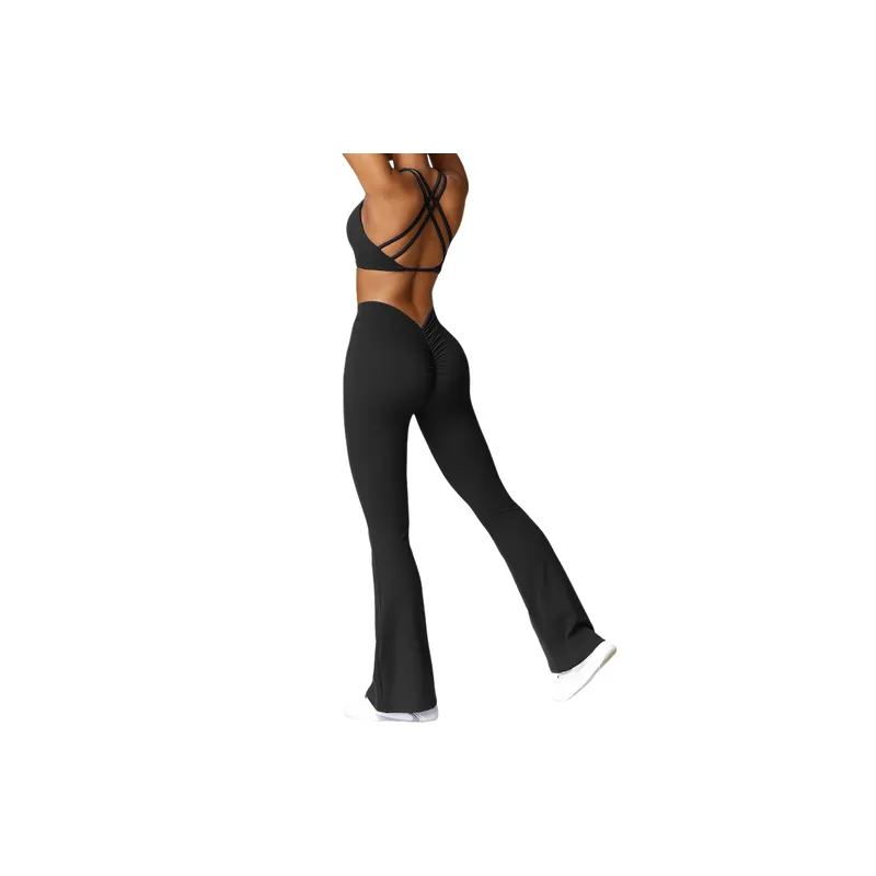 Plain Sporty Nylon Spandex Brushed Fabric Fitness Kit Women-11