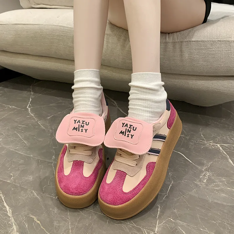 Casual Lace Up Platform Shoes-1
