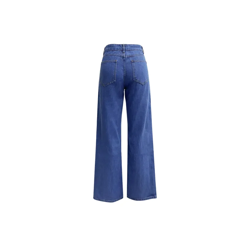 Fashionable Washed Jeans Women-1
