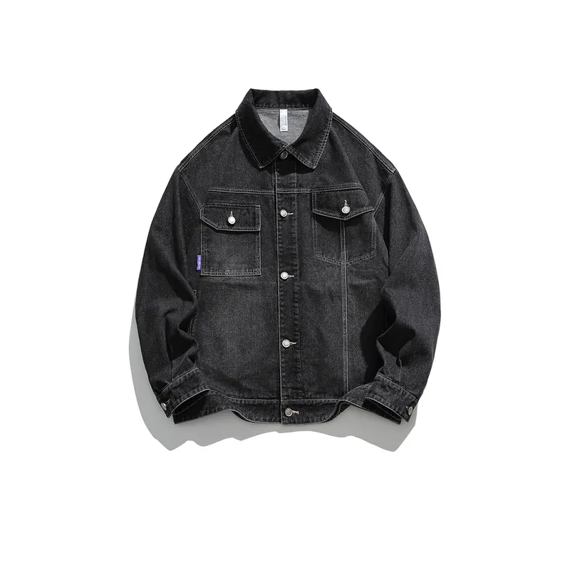 Trendy Brand Vintage Washed Denim Jacket-5