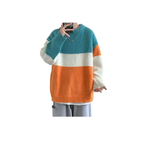 Casual Contrast Color Loose Sweater