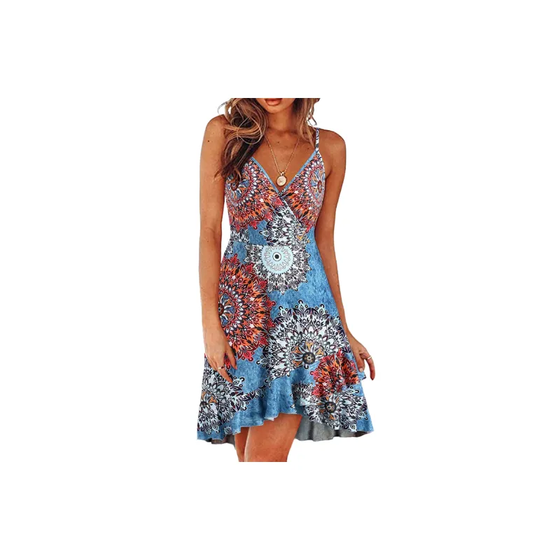 Casual Loose Cotton Slip Dress Women-8